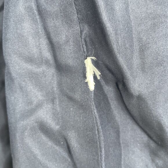 Eileen Fisher Printed Velvet Jacket Round Neck Zip Front Petite Small Blue Black - Picture 5 of 12